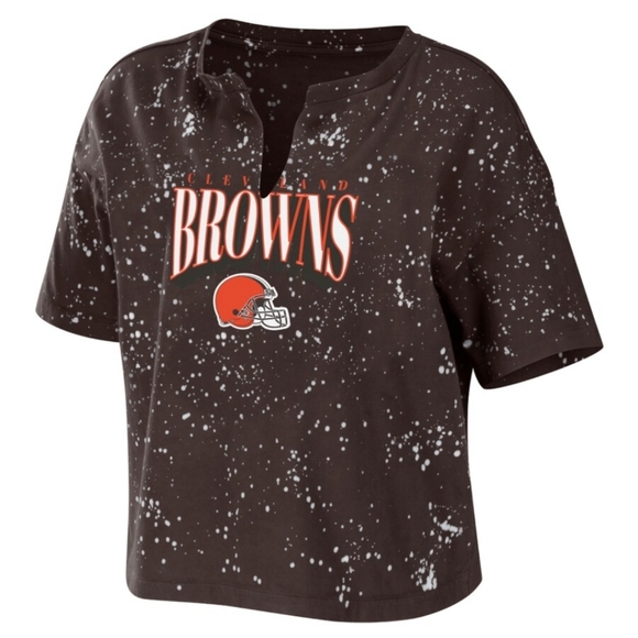 Women's WEAR by Erin Andrews Brown Cleveland Browns Cropped Top Size Medium NWT - Picture 3 of 4